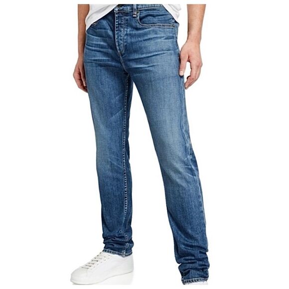 Rag & Bone Men’s Standard Issue Fit 2 Slim Button Fly Jeans Sz 36 x 33 - Picture 3 of 8